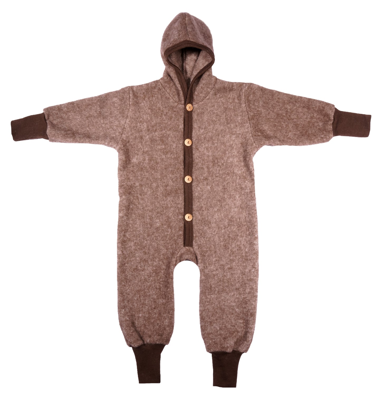 Woll-Fleece Overall braun