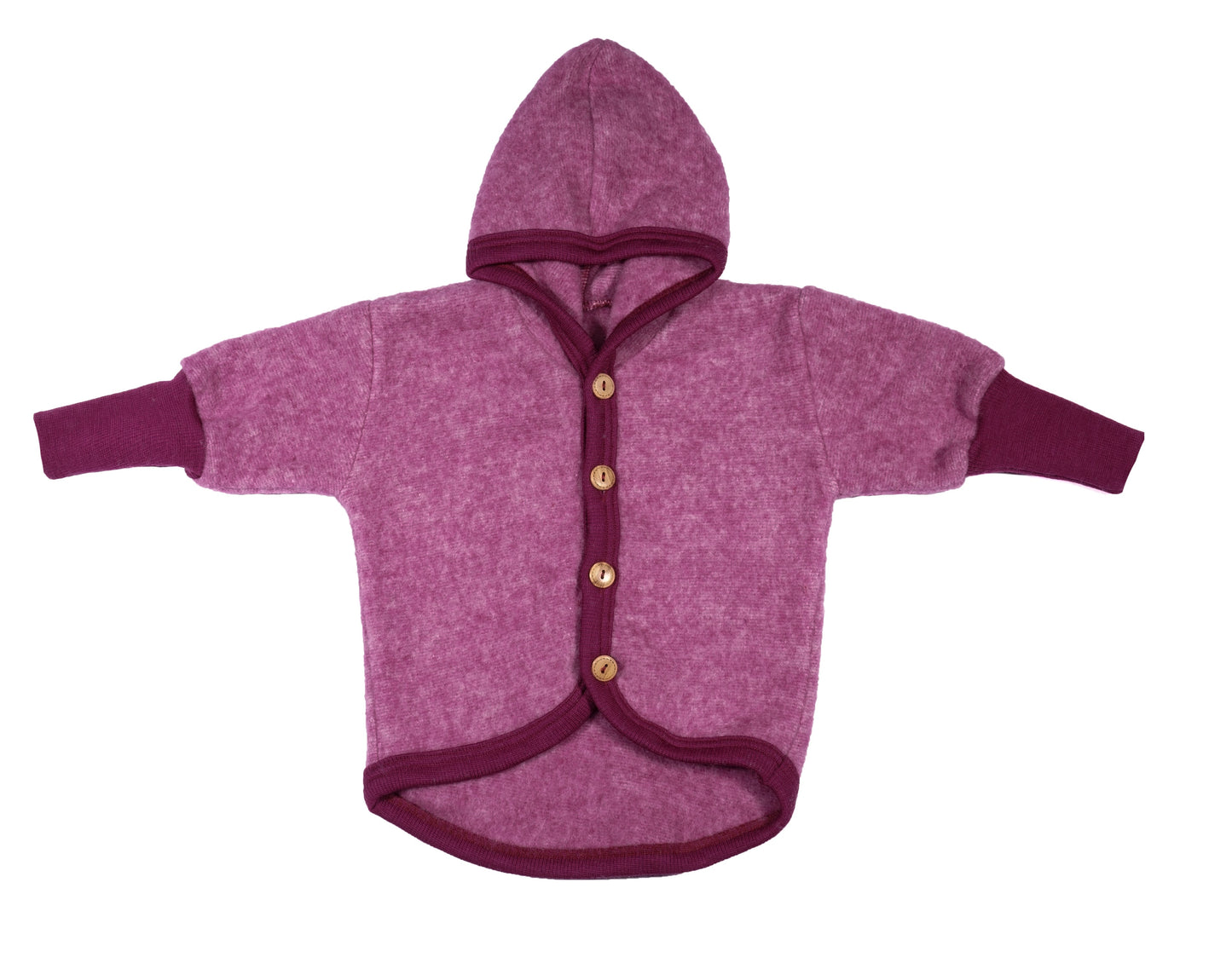Woll-Fleece Jacke lila-meliert