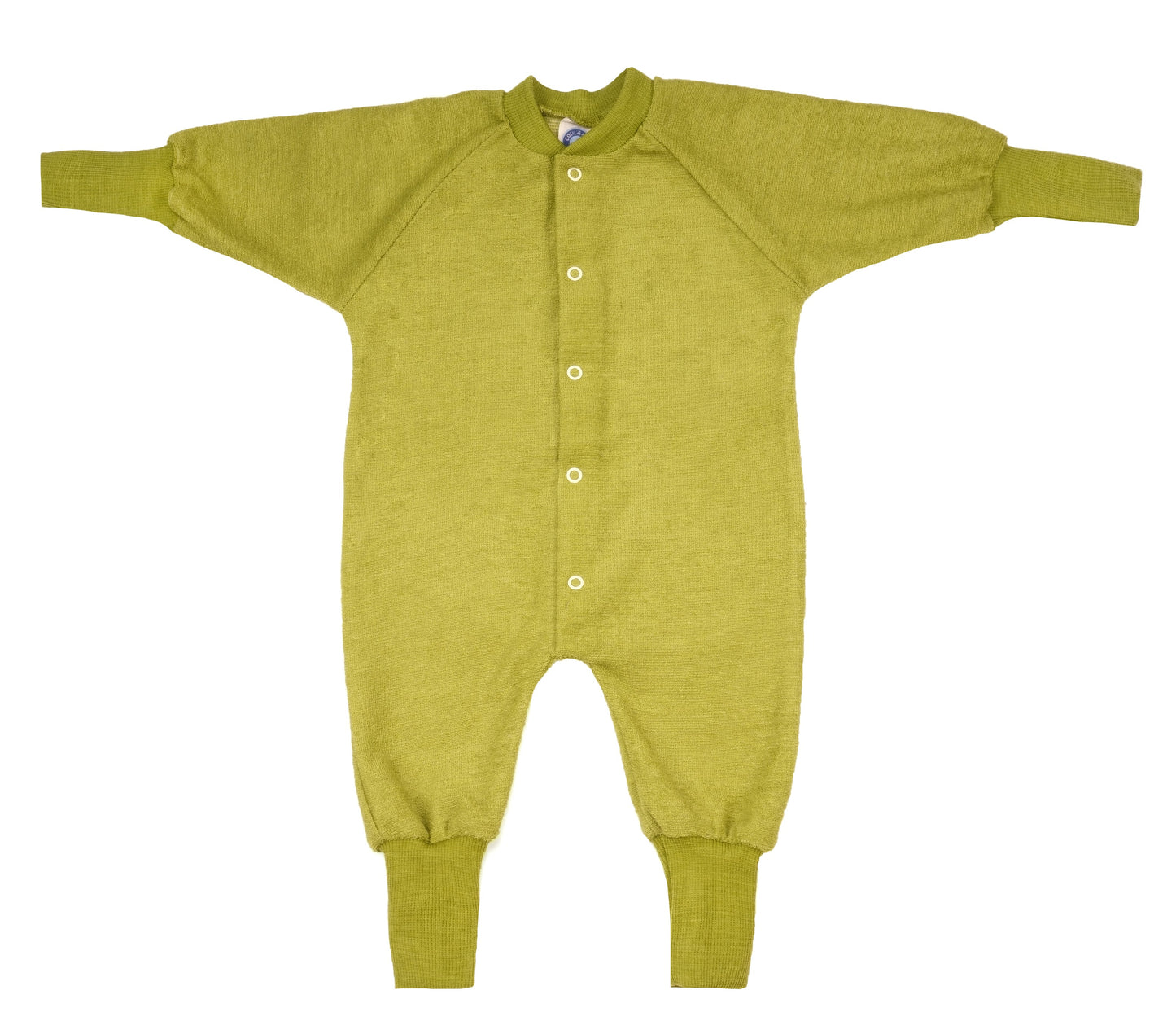 Woll-Frottee Schlafanzug ohne Fuß grün