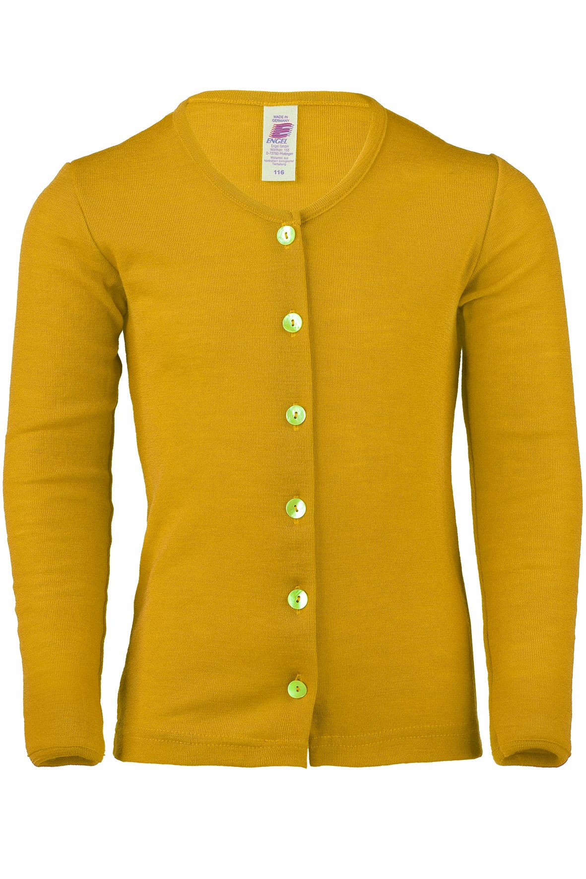 Cardigan Wolle/Seide safran