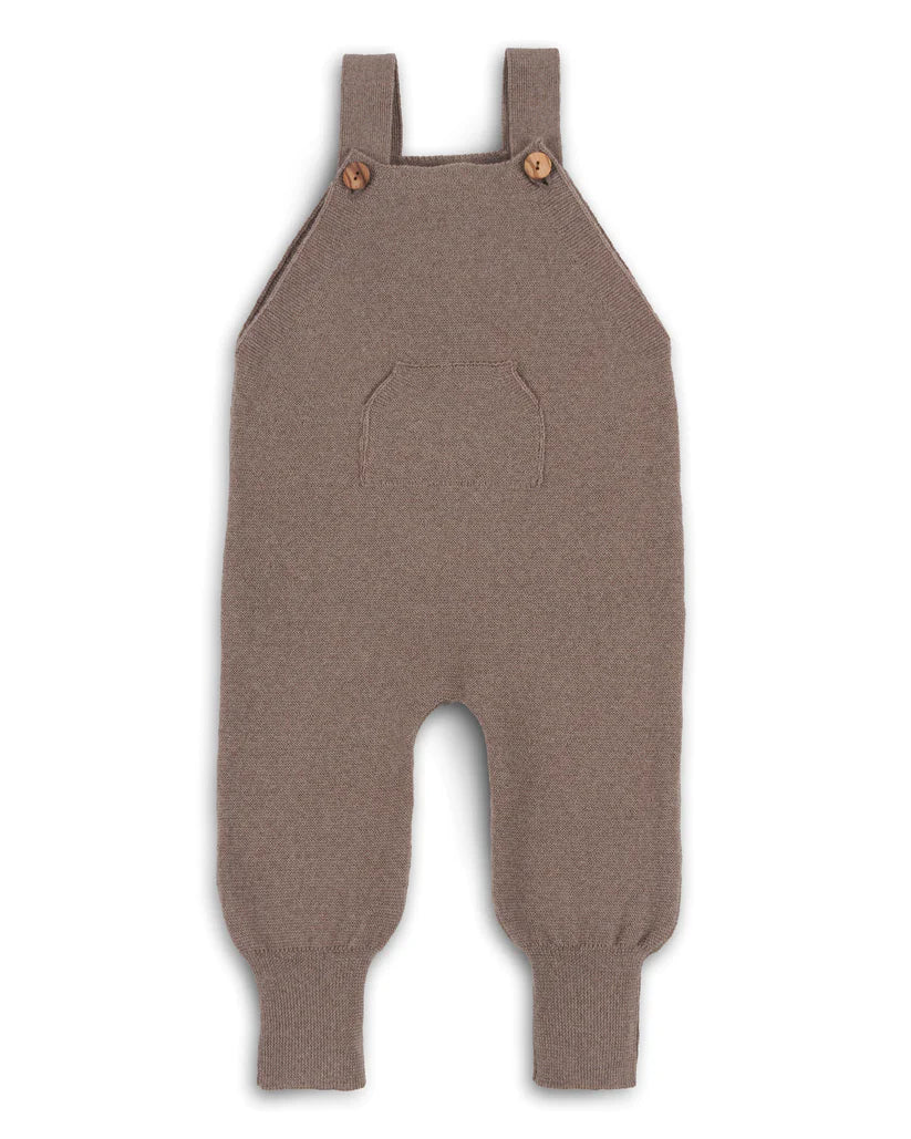 Latzhose Feinstrick nuss