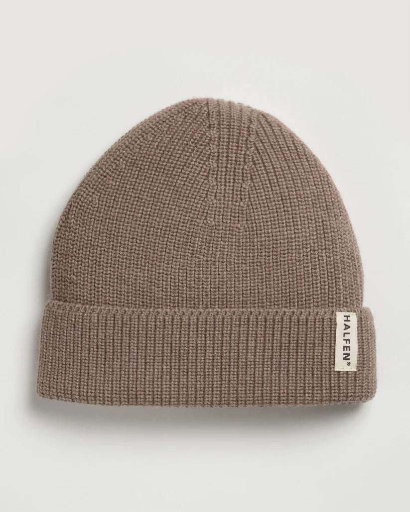 Beanie Merino Grobstrick nuss