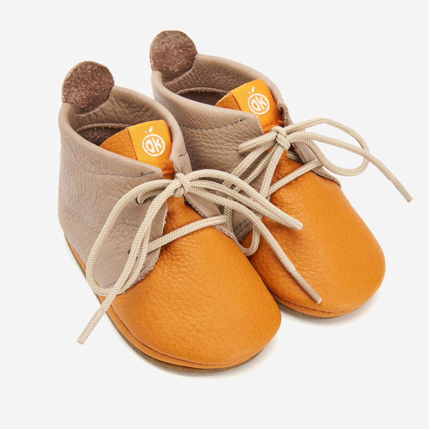 Barfußschuh Schnürer hellbraun