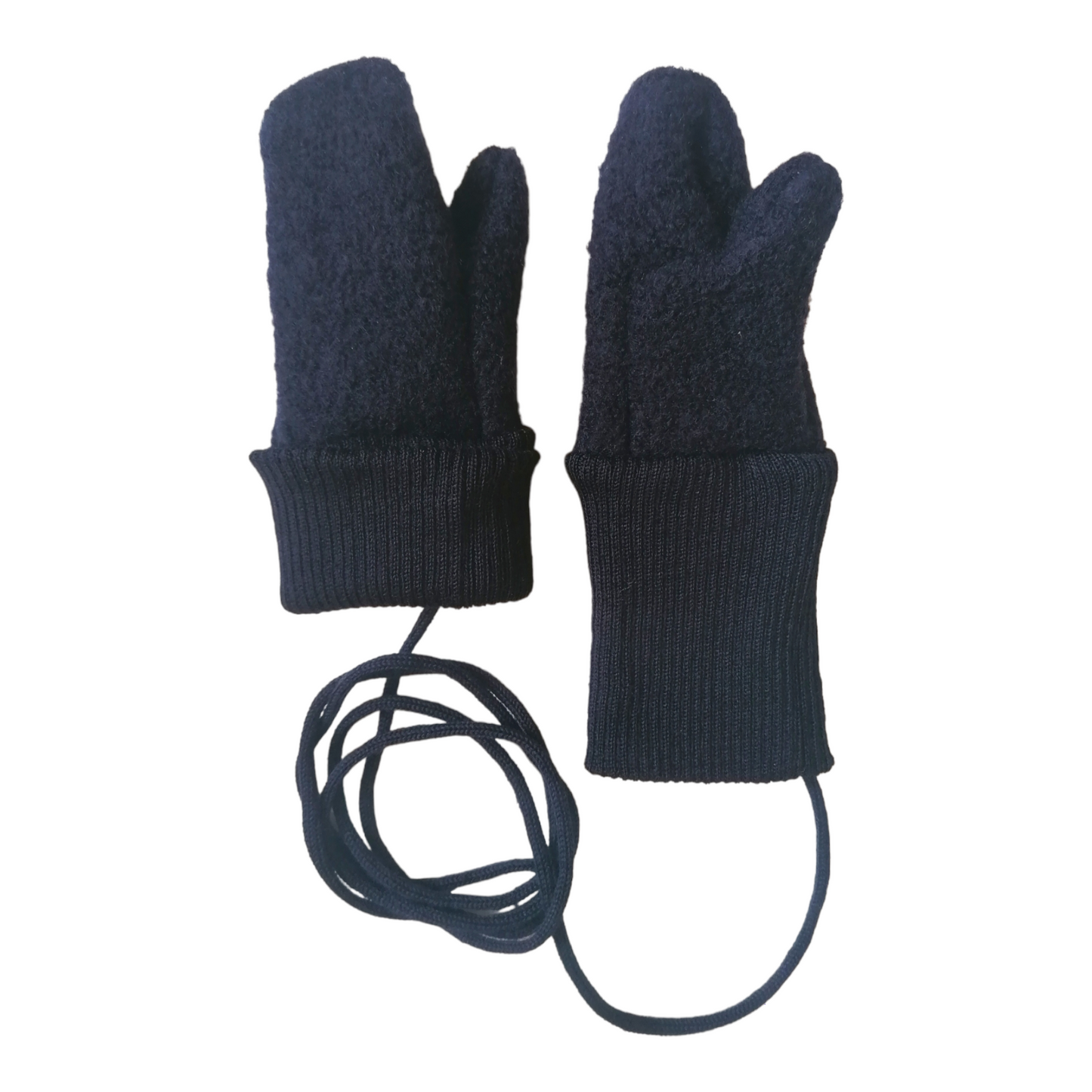 Wollwalk Fäustel Handschuhe marine