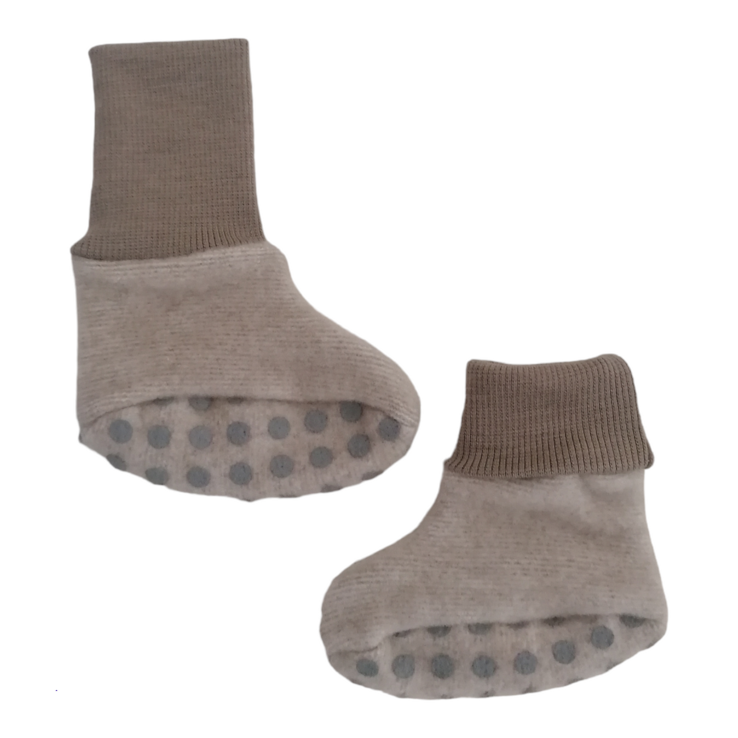 Woll-Fleece Schühchen latte macchiatio