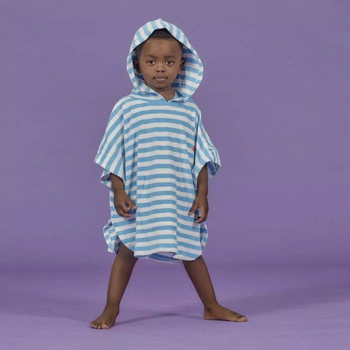 Poncho Frottee türkis