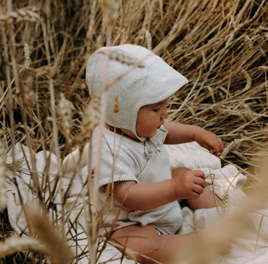Sonnenkappe Leinen sand