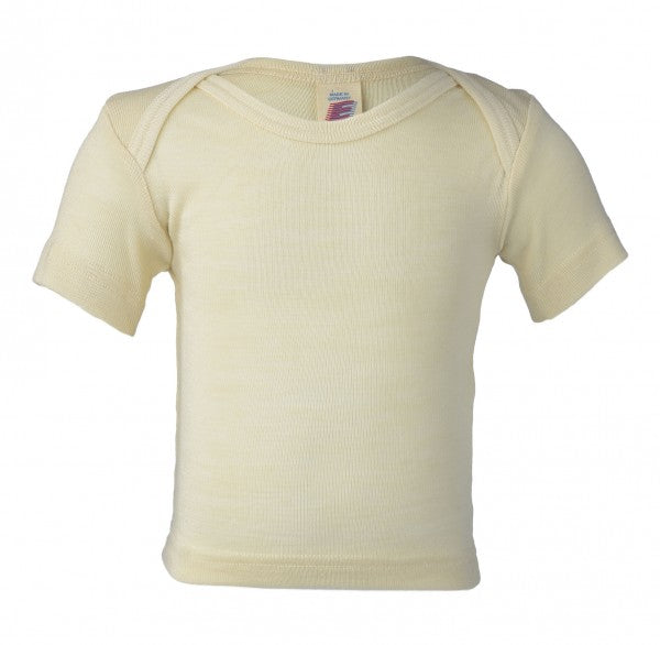 Schlupfhemd kurz Wolle/Seide natur