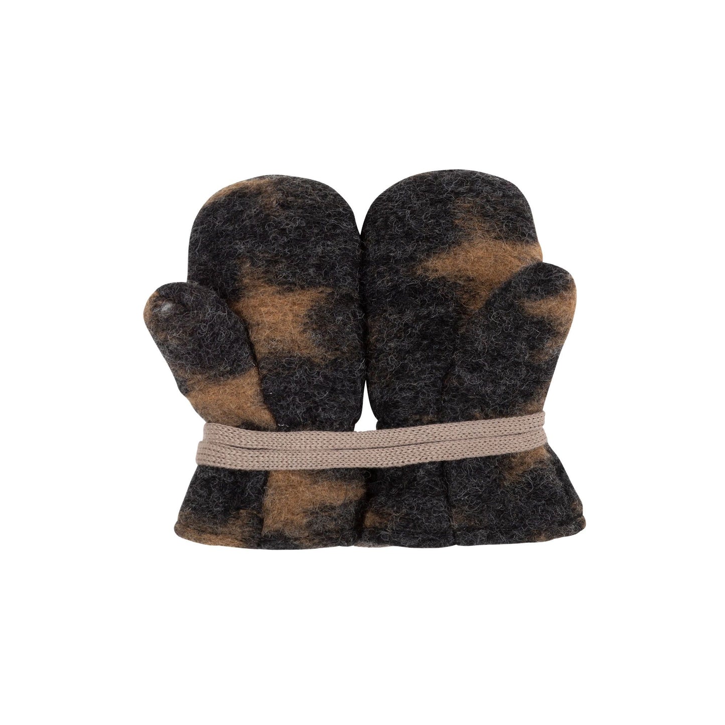 Wollwalk Fäustlinge anthrazit Sterne