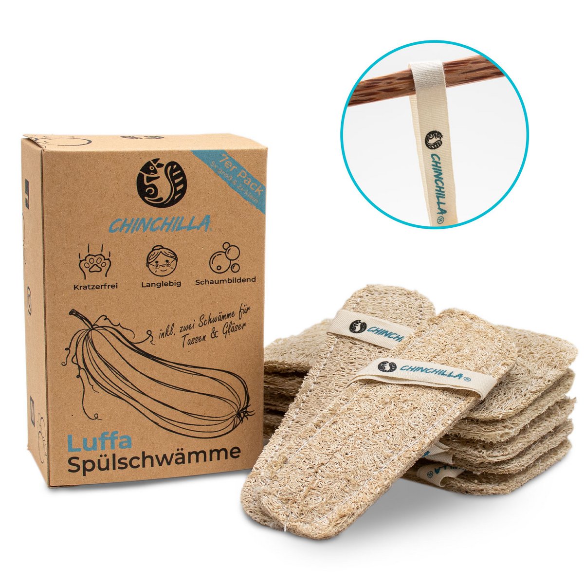 Luffa Schwamm 7er Set
