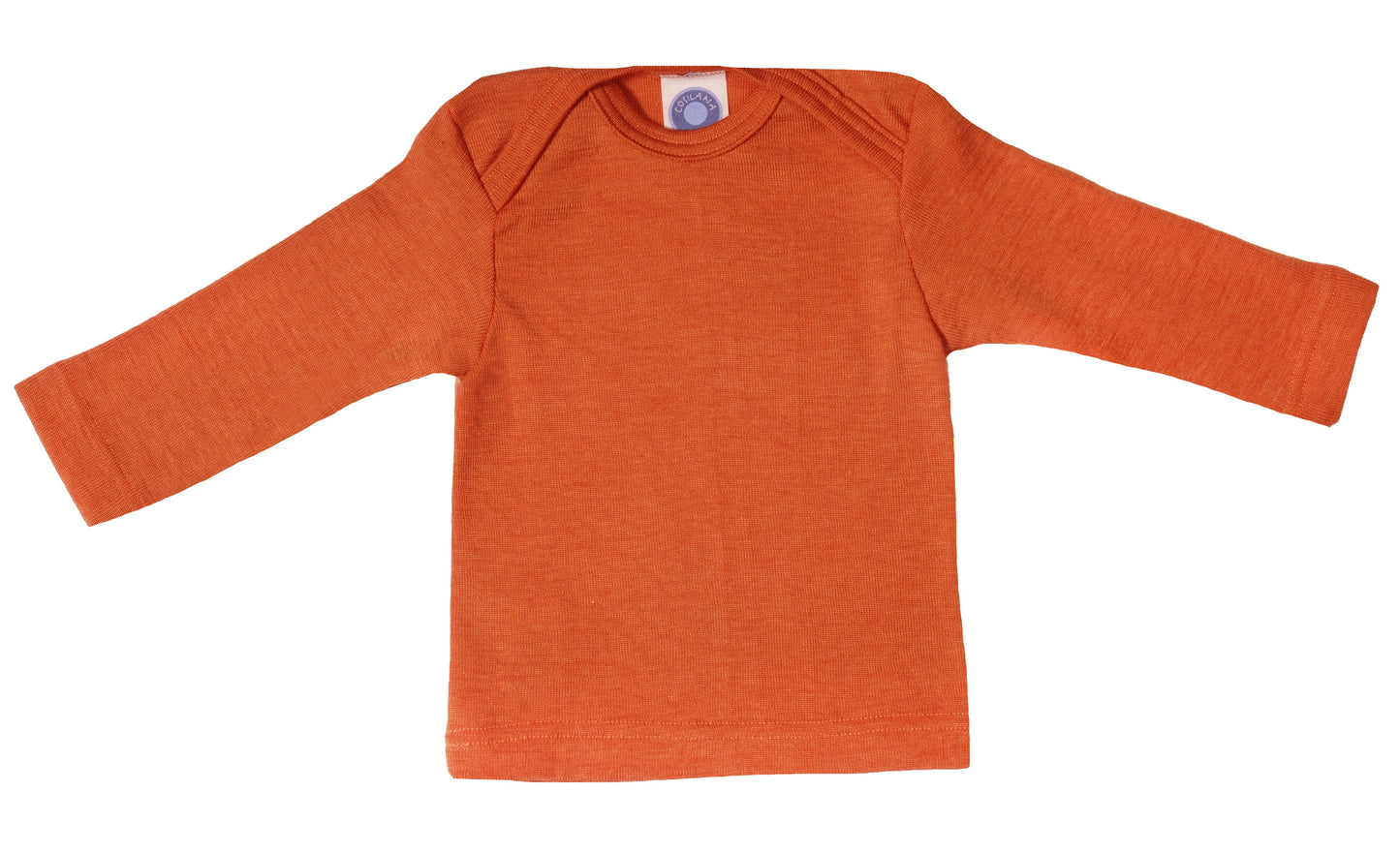 Langarmshirt Wolle/Seide Orange