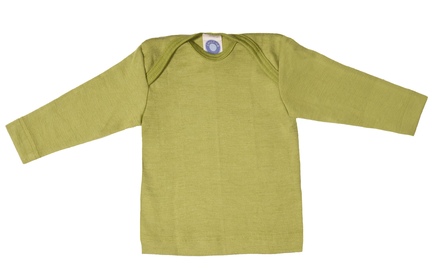 Langarmshirt Wolle/Seide Grün