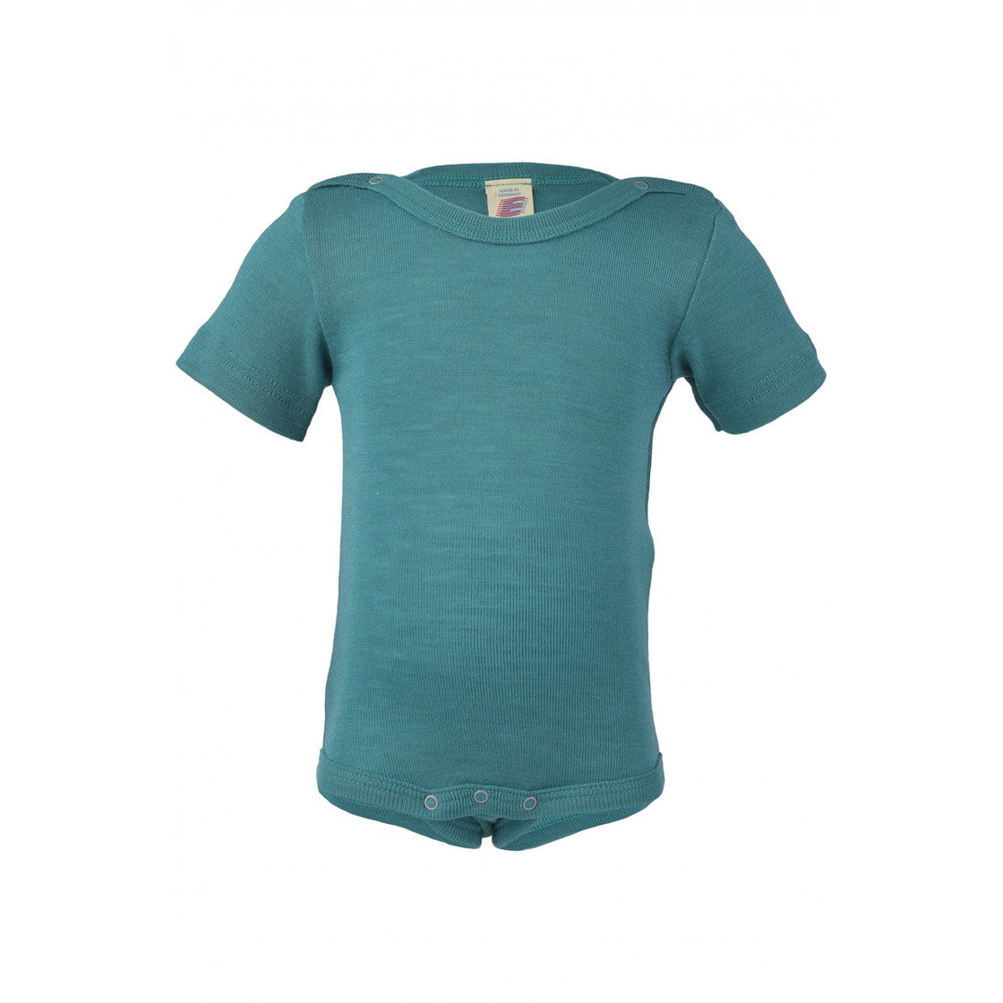 Wolle/Seide Kurzarm-Body Eisvogel