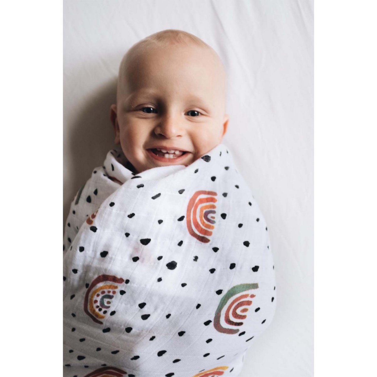 Musselin Tuch Bio Baumwolle Regenbogen