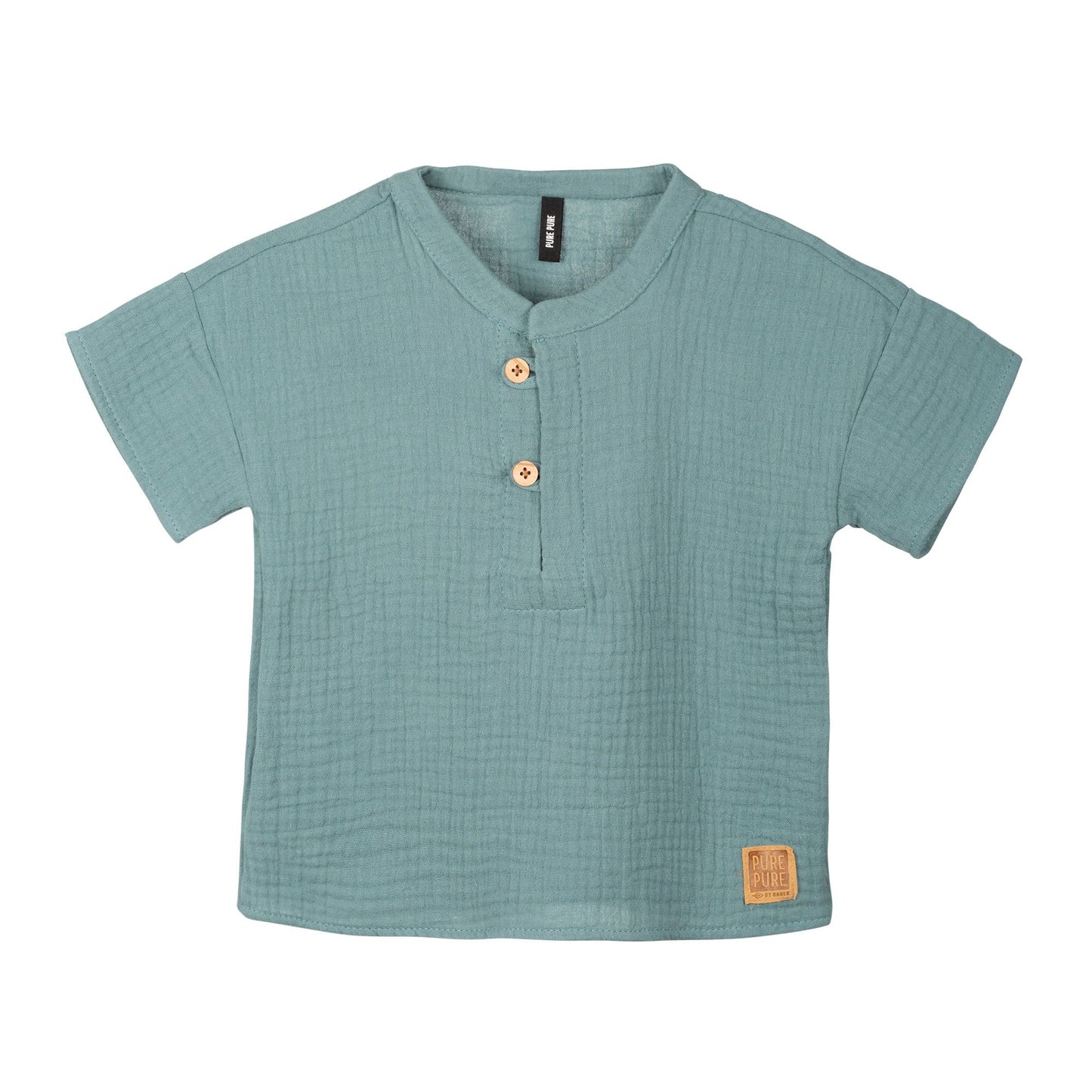 Hemd Musselin petrol