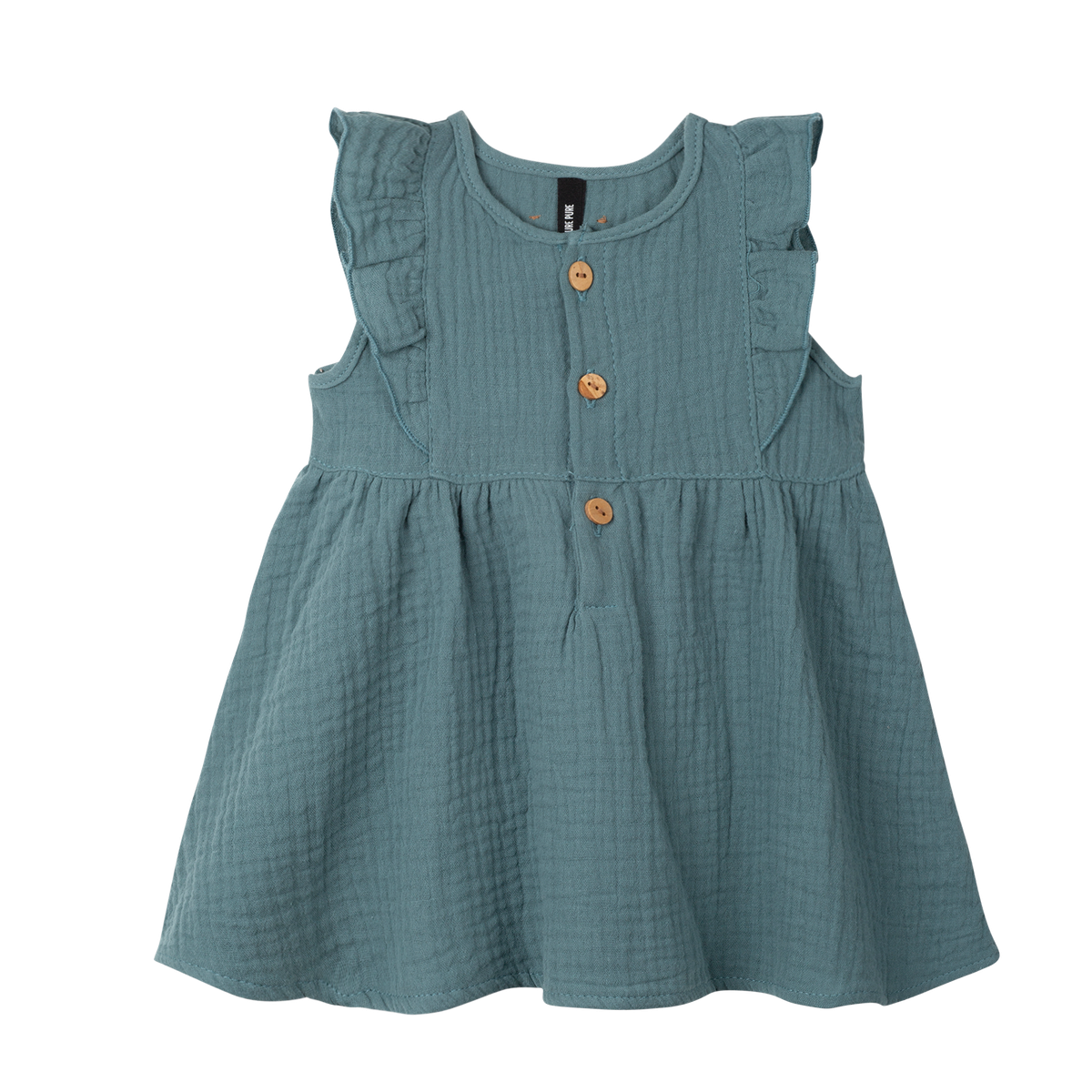 Kleid Musselin petrol