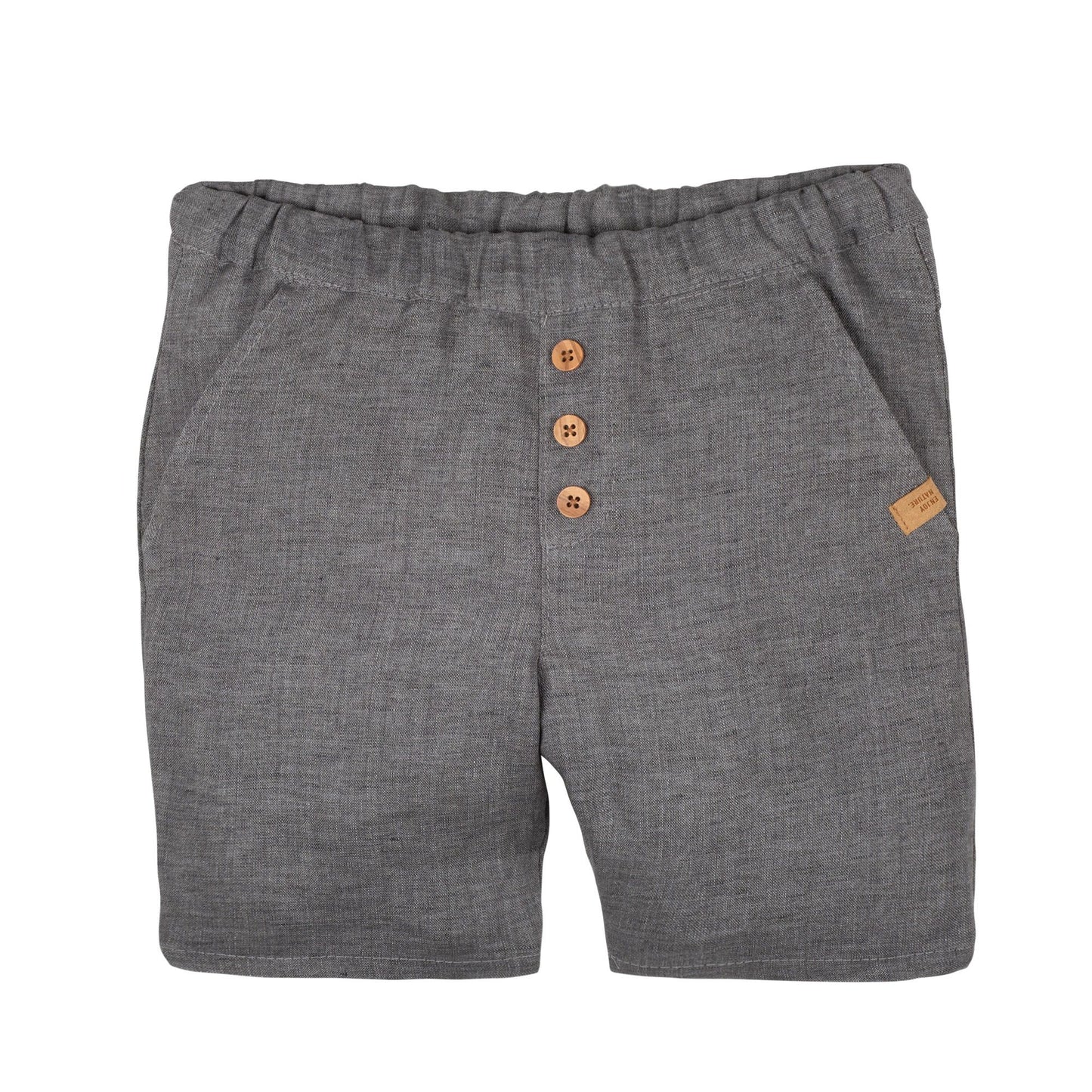Shorts Bio Leinen steingrau