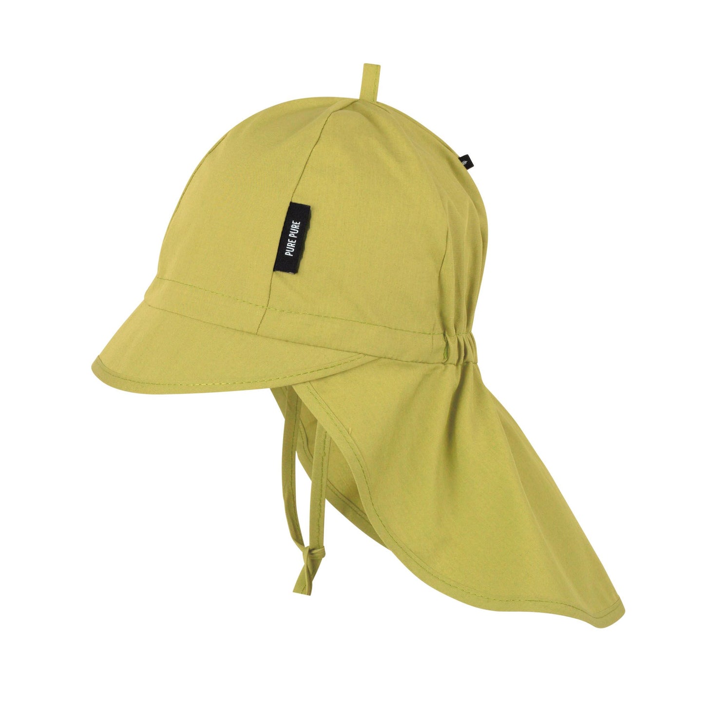 Kappe UV-Schutz 50+ mit Band zitrone
