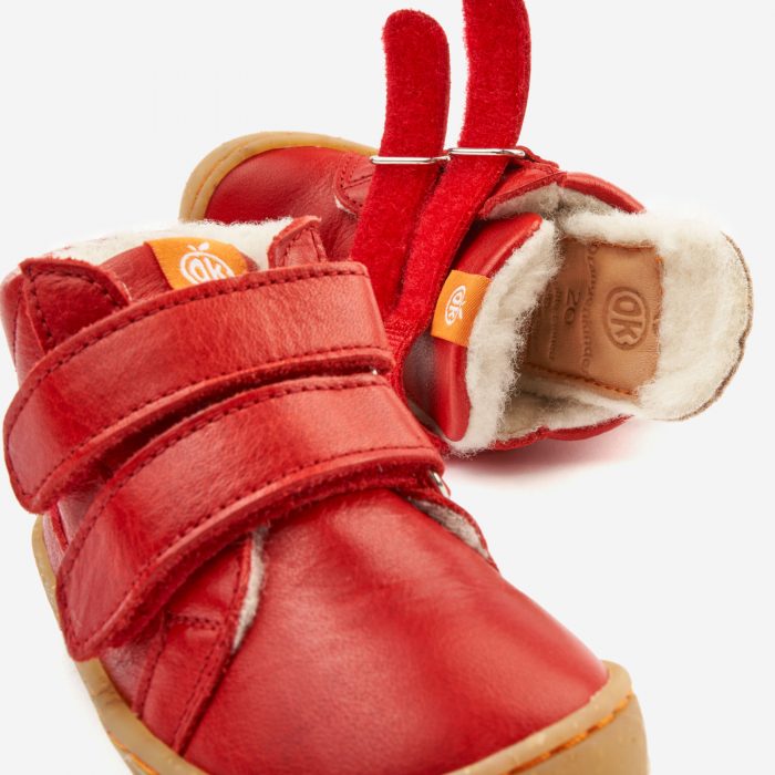 Winterstiefel Bio Wolle rot