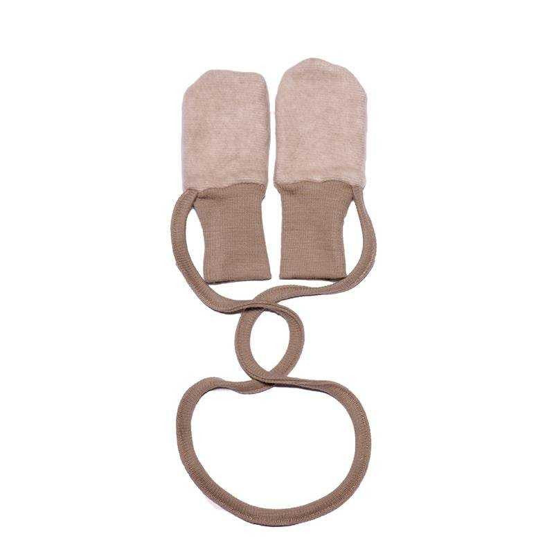 Woll-Fleece Fäustlinge latte macchiato