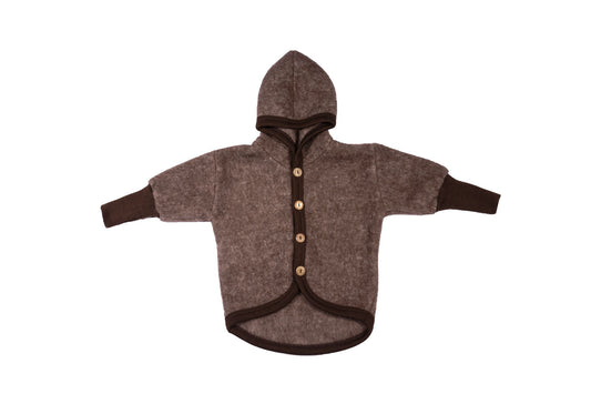 Woll-Fleece Jacke braun