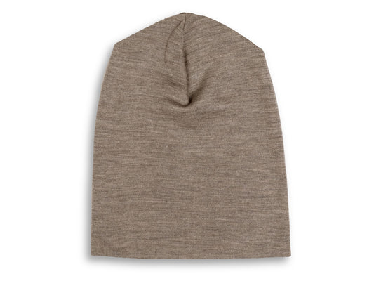 Beanie Wolle/Seide walnuss