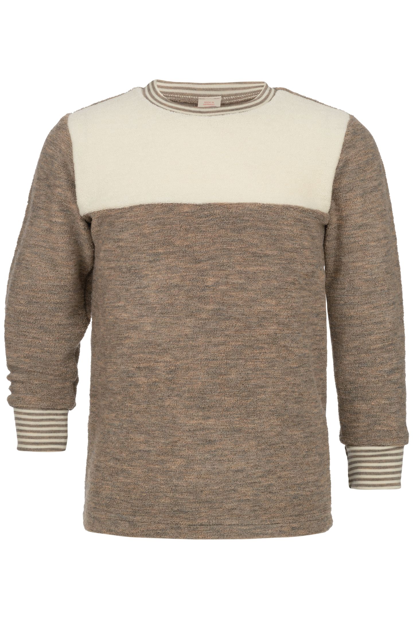 Pullover Frottee walnuss/sand – Baumwollbaby Pullover Frottee walnuss/sand – Baumwollbaby