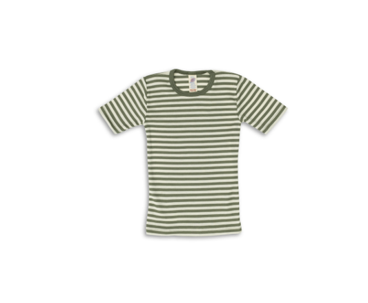 Wolle/Seide Shirt olive/natur