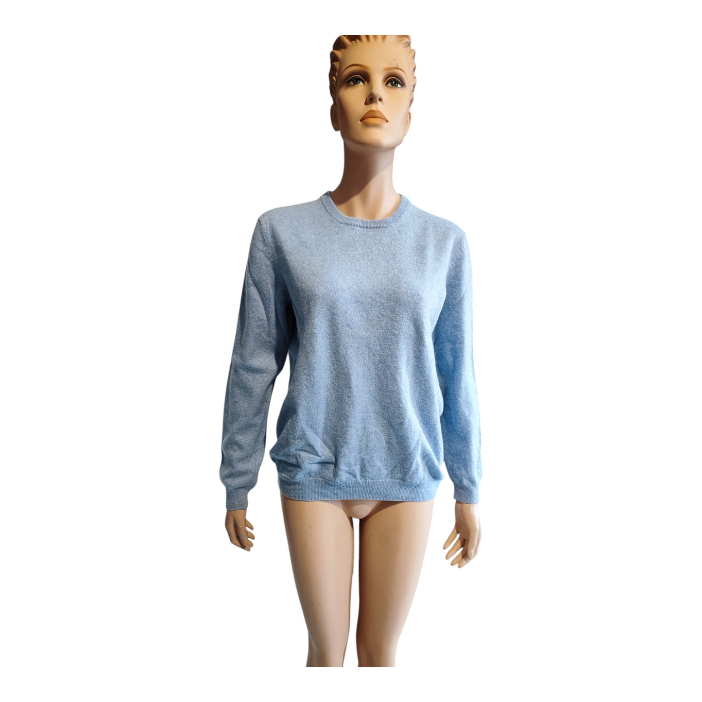 Pullover Kaschmir hellblau Gr. L / Modell 106