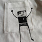 T-Shirt Bio Baumwolle blanco mit Aufdruck