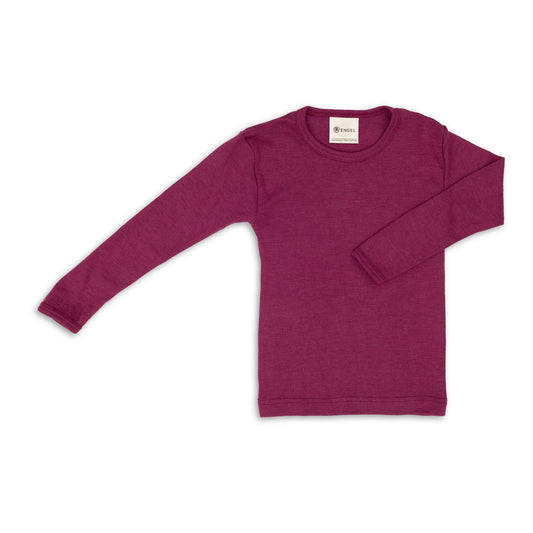 Shirt lang Wolle/Seide orchidee