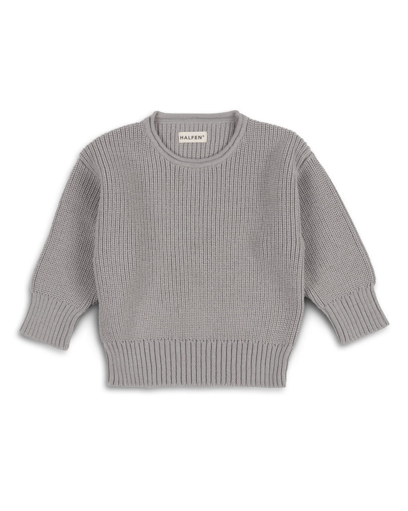Grobstrick Oversize Sweater Merino grau