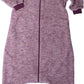 Schlafsack mit Fuß Wollfleece lila-gestreift