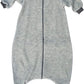 Schlafsack mit Fuß, Woll-Frottee-Plüsch, grau gestreift